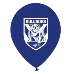 NRL Bulldogs Printed Balloons (10 Pack)
