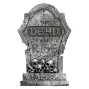 Halloween The Dead Will Rise Styrofoam Tombstone