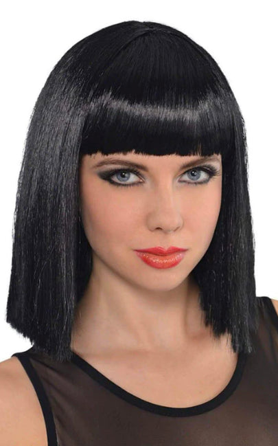 Blunt black Bob wig