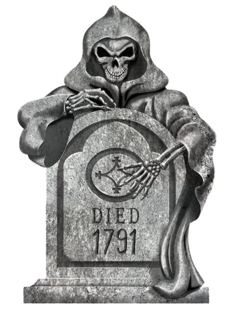 Halloween Reaper Styrofoam Tombstone