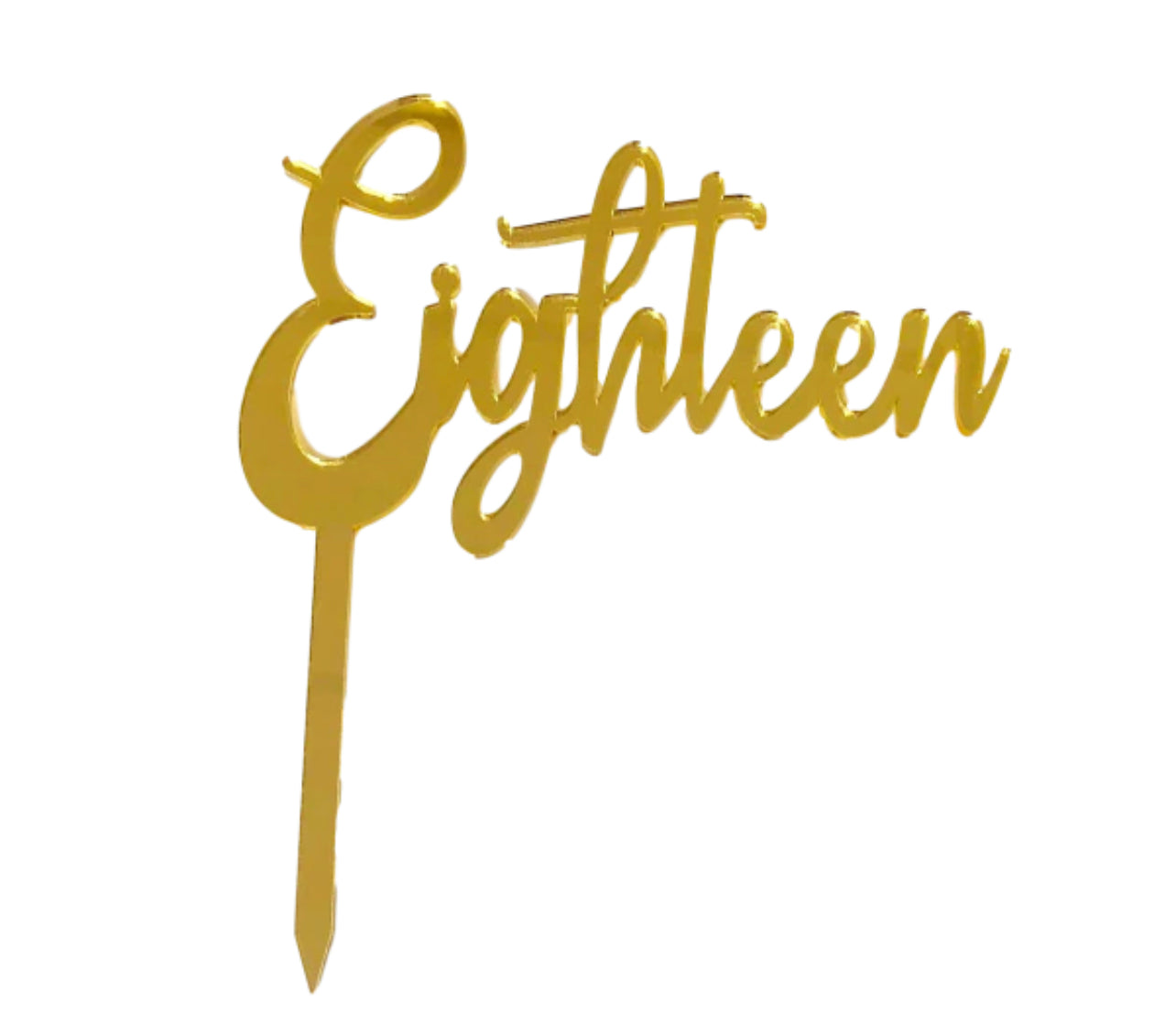 EIGHTEEN GOLD ACRYLIC TOPPER