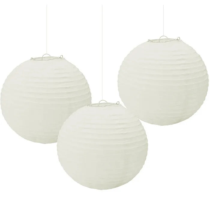 PAPER LANTERNS WHITE (3 PACK)