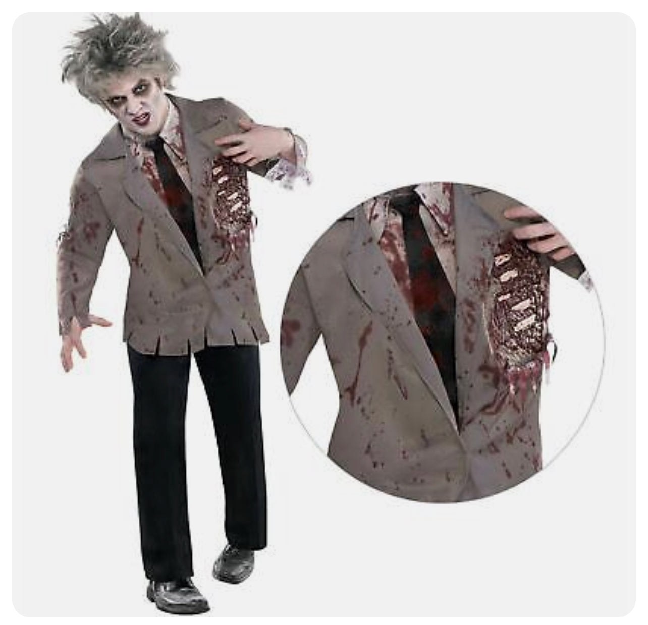 DARK SIDE ADULT ZOMBIE COSTUME - ADULT STANDARD