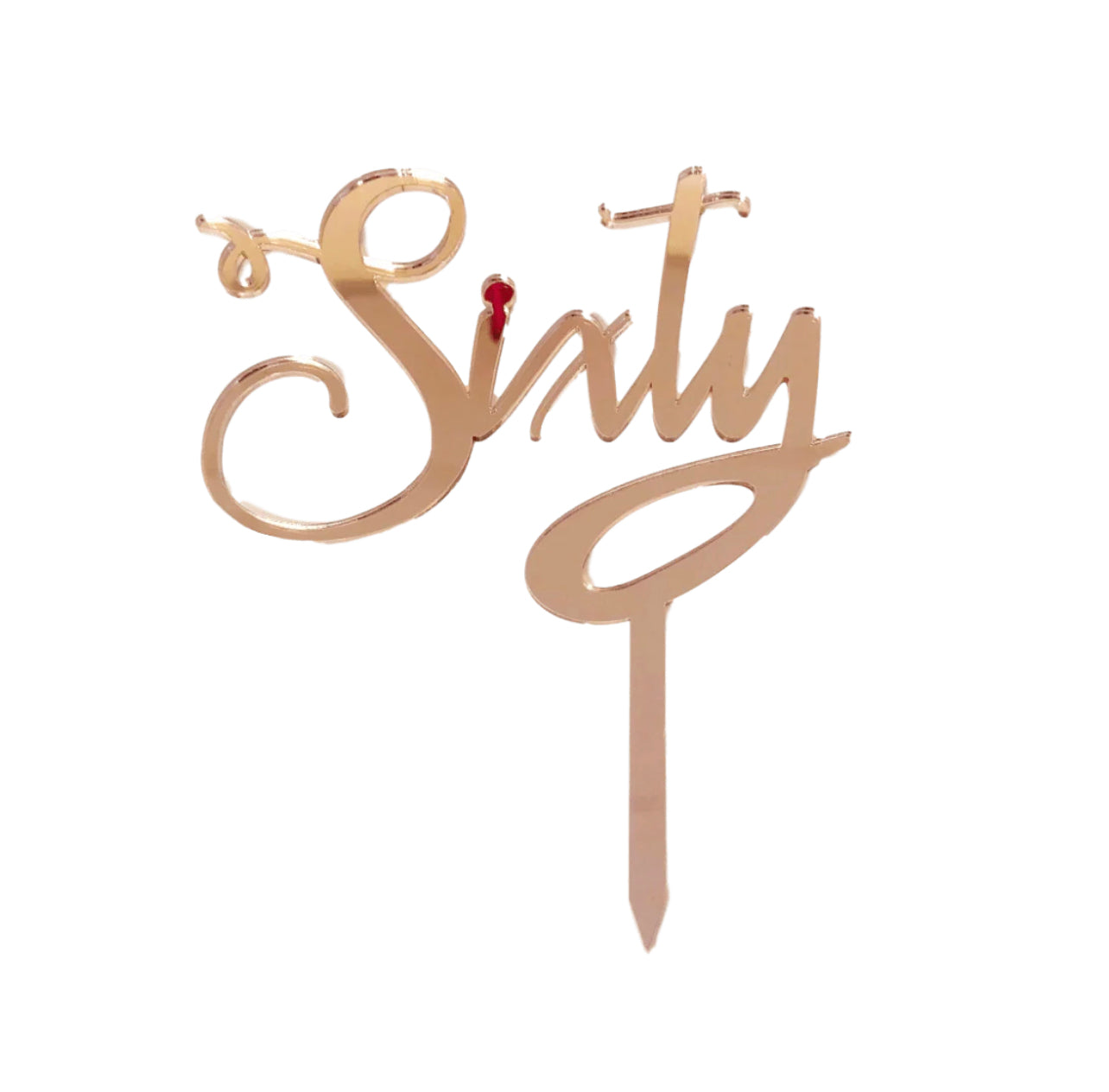 SIXTY ROSE GOLD ACRYLIC TOPPER