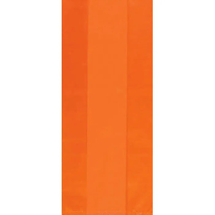 ORANGE PLASTIC LOLLY/TREAT BAGS (PACK OF 25)