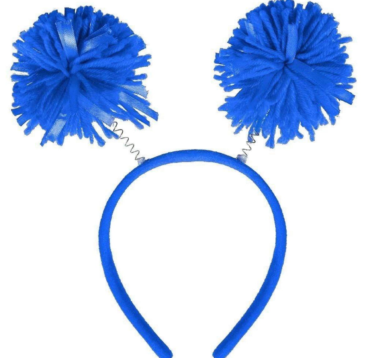 BLUE POM POM HEADBOPPER