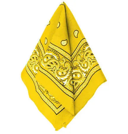 YELLOW PAISLEY BANDANA