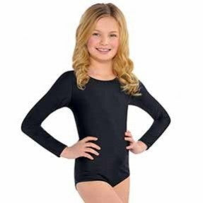 GIRLS BLACK BODYSUIT - SIZE S/M
