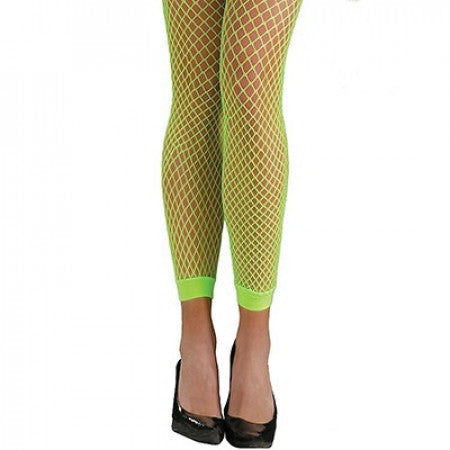 TOTALLY 80 s ADULT NEON FISHNET LEGGINGS Party Central