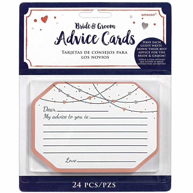 BRIDE & GROOM ADVICE CARDS