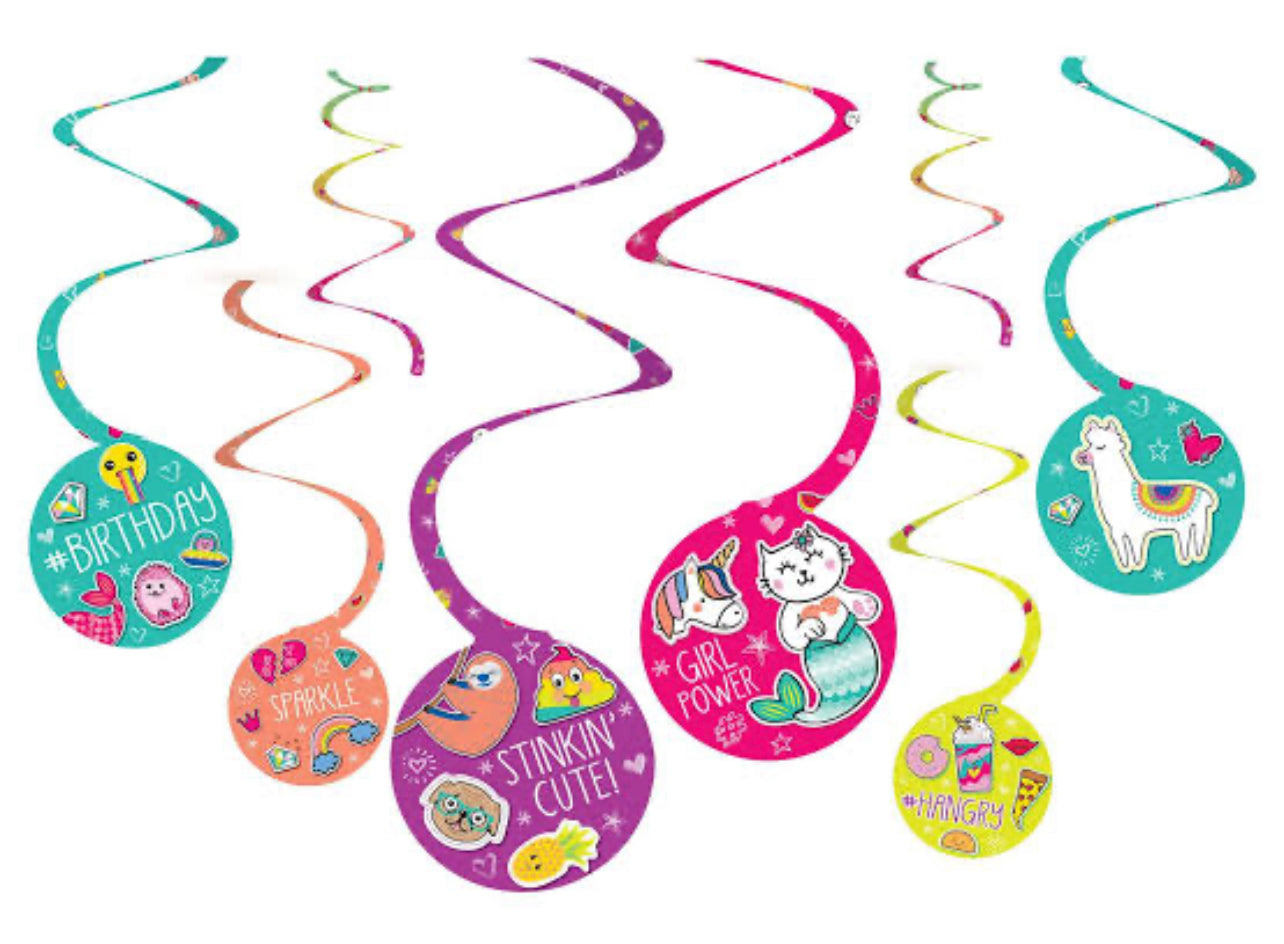 SELFIE CELEBRATIONS SPIRAL DECORATIONS