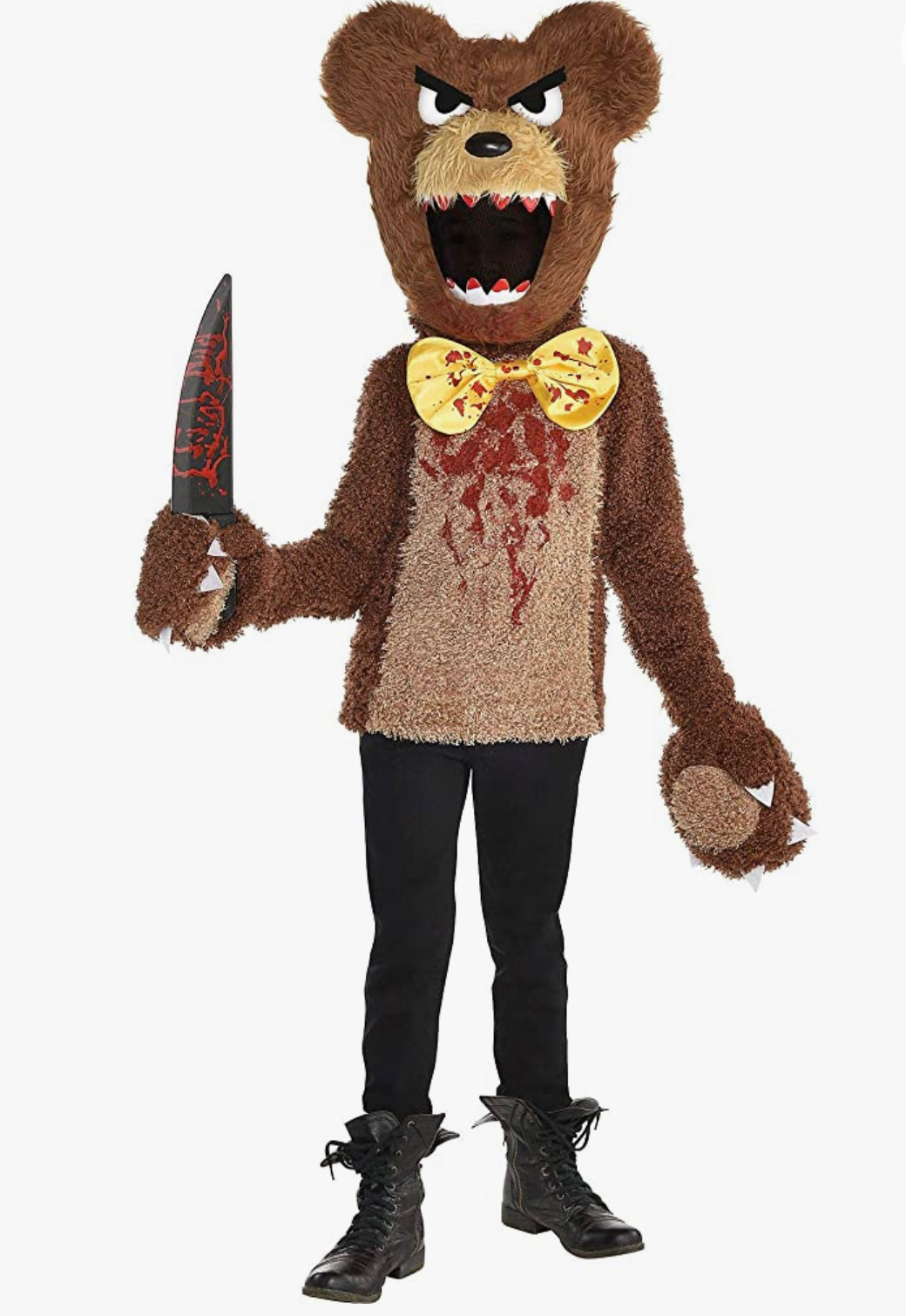KIDS CREEPY BEAR COSTUME - LARGE 12-14