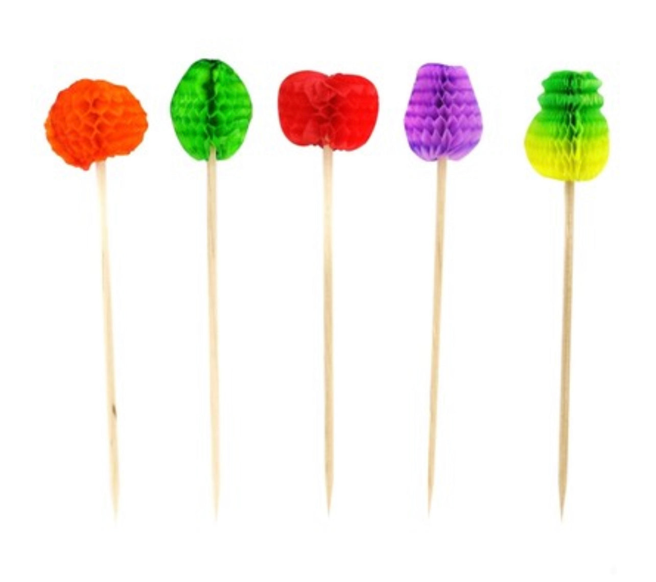 HONEYCOMB FRUIT PICKS PK50