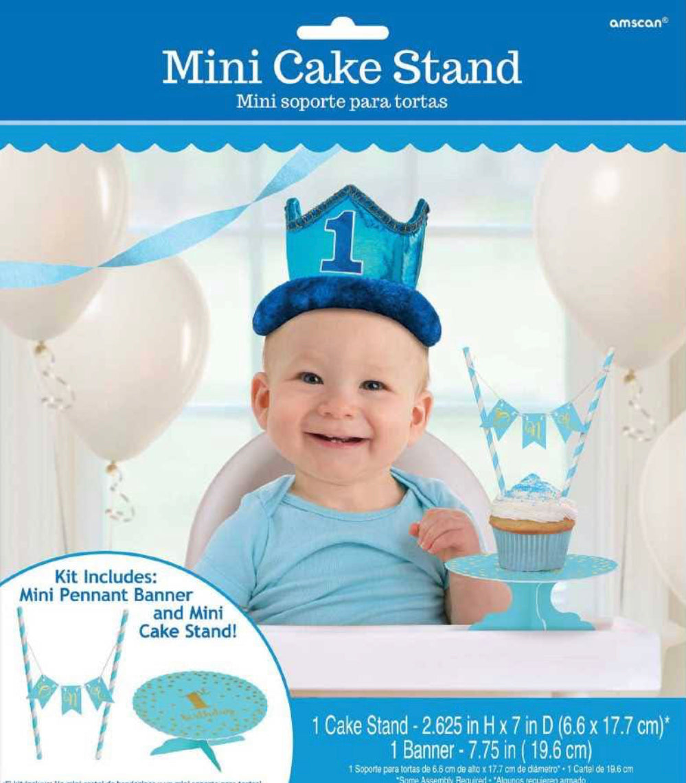 BOYS 1ST BIRTHDAY MINI CAKE STAND