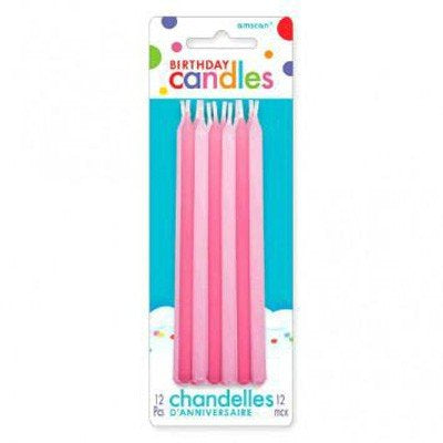 PINK BIRTHDAY TAPER CANDLES
