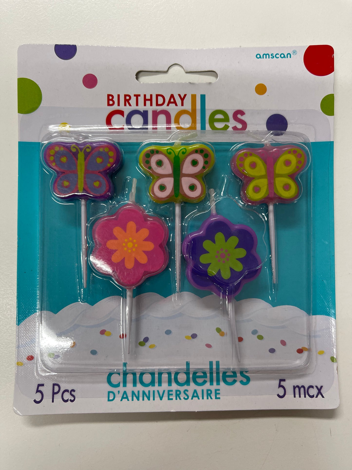 BUTTERFLY TOOTHPICK CANDLES PK5
