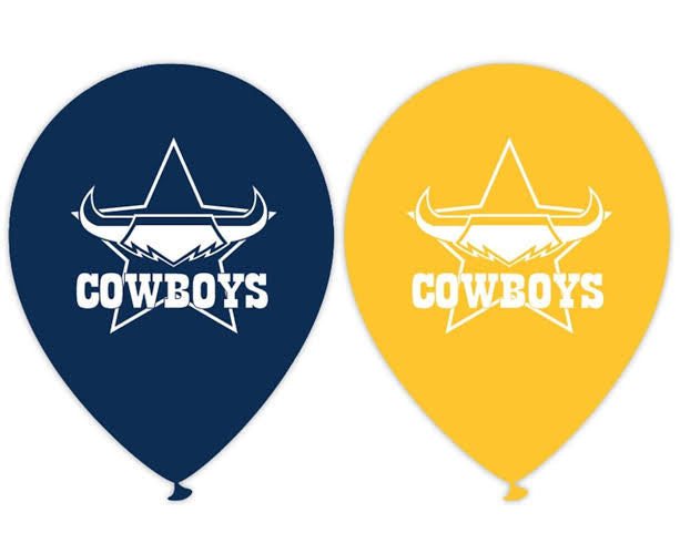 NRL Cowboys printed Balloons (10pack)