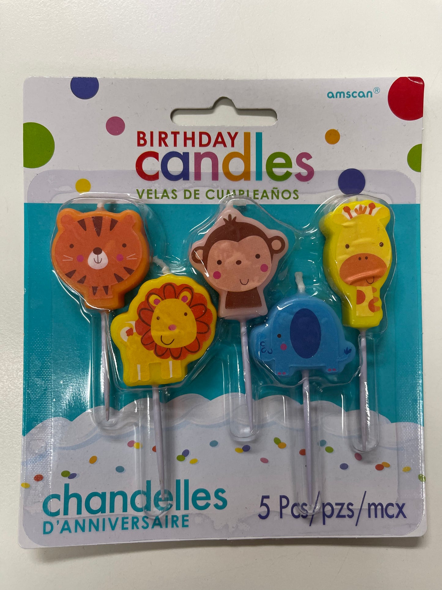 SAFARI TOOTHPICK CANDLES PK5