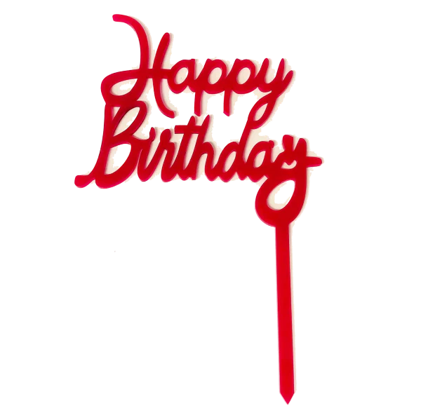 PINK ACRYLIC HAPPY BIRTHDAY TOPPER