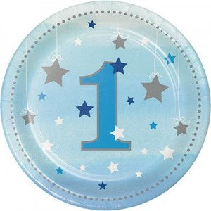 ONE LITTLE STAR BOY 1ST BIRTHDAY PLATE