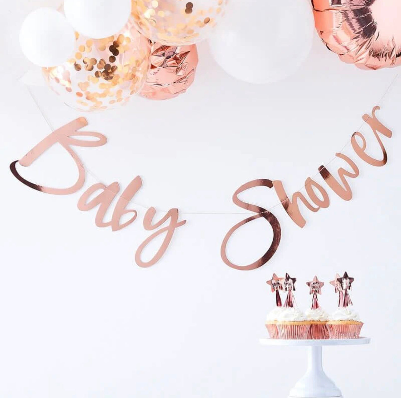 ROSE GOLD BABY SHOWER BUNTING