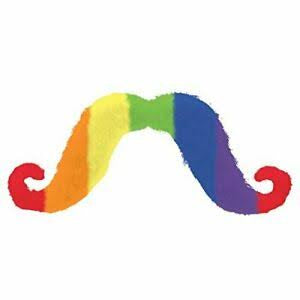 RAINBOW STICK ON MOUSTACHE
