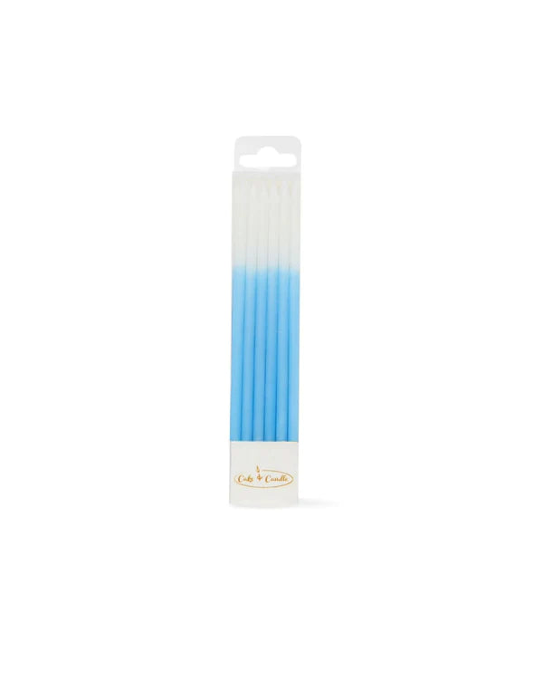 TALL CAKE CANDLES OMBRE BLUE