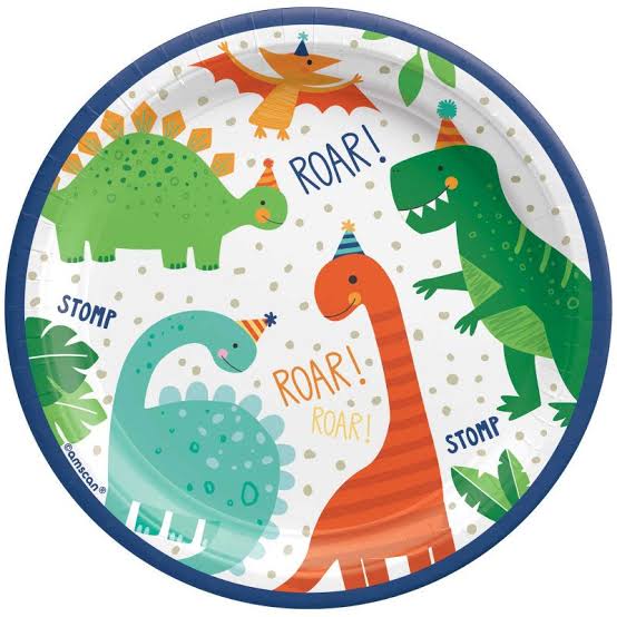Dino-Mite Party Dinosaur Round Paper Plates