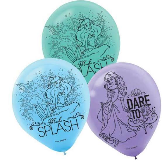 Disney princess Ariel latex balloons