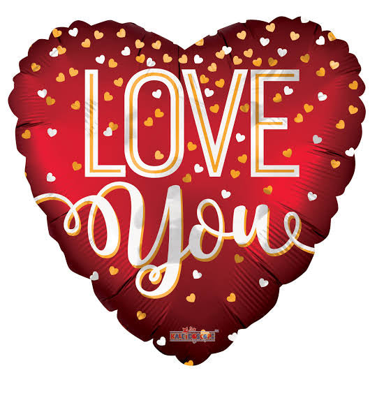 “Love you” heart standard foil