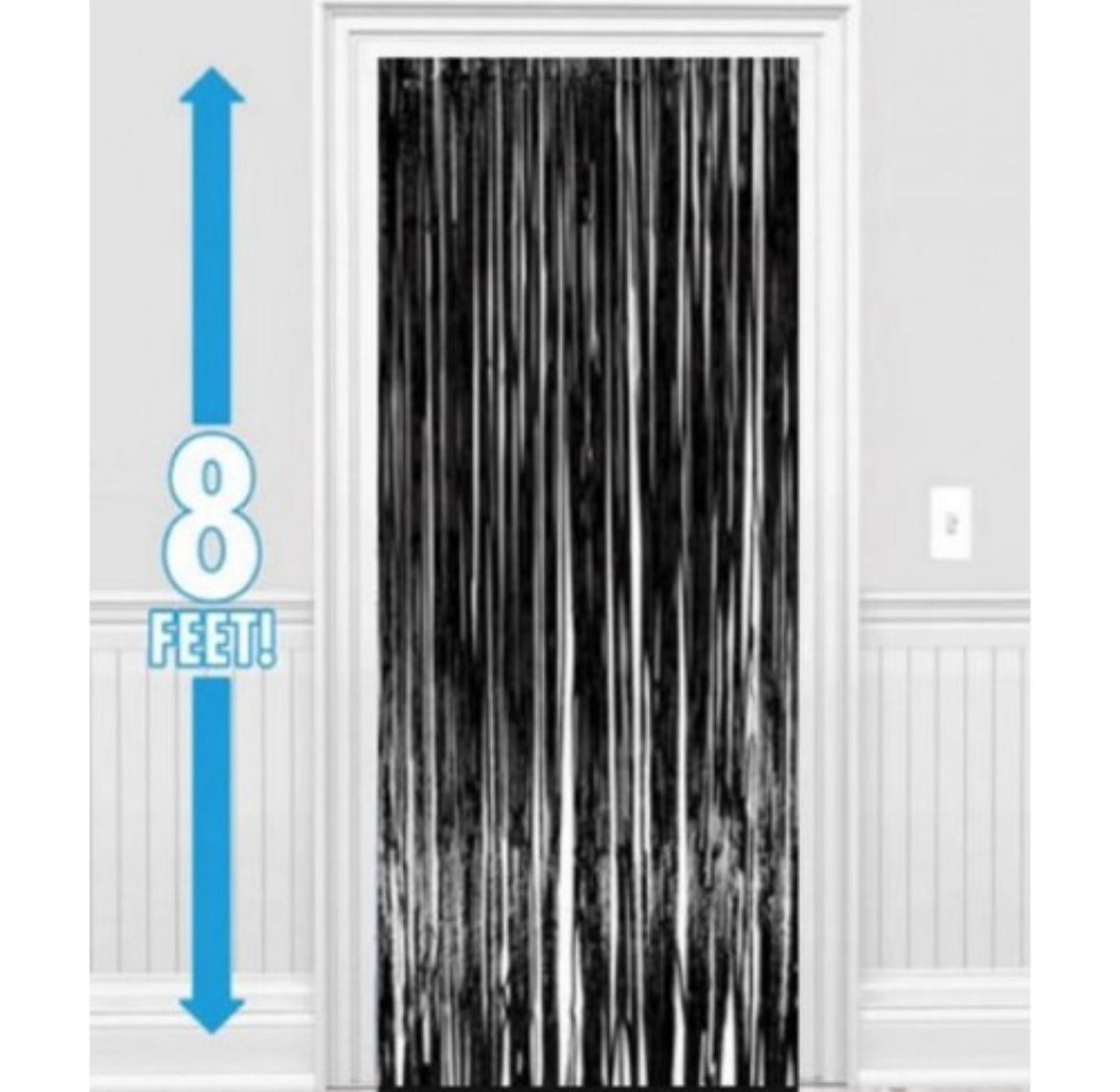 Black Metallic Door Curtain