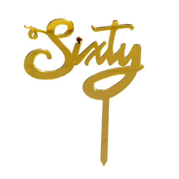 SIXTY GOLD ACRYLIC TOPPER