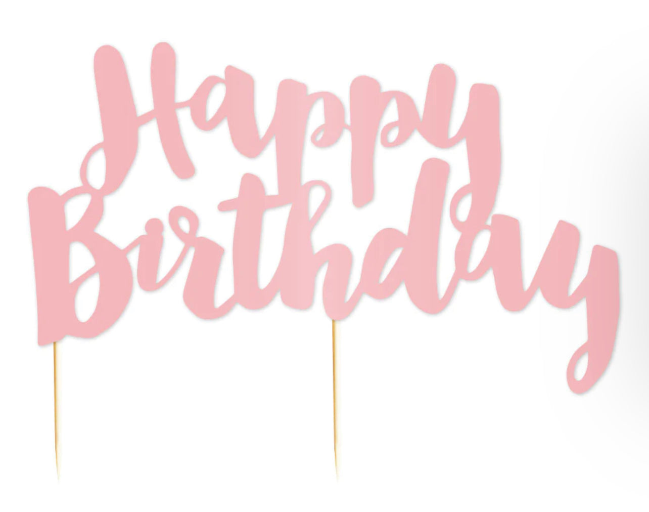 HAPPY BIRTHDAY PINK CAKE TOPPER