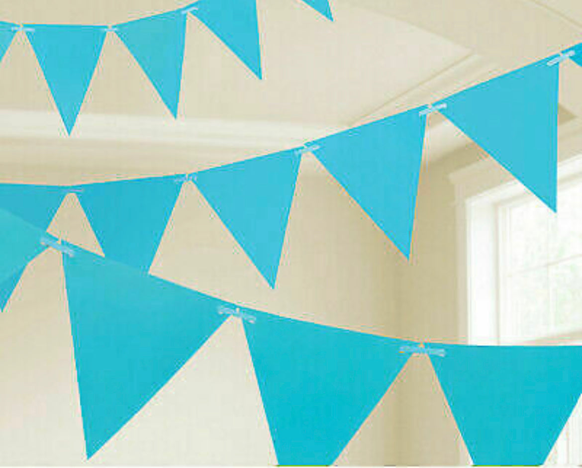 PENNANT BANNER - CARIBBEAN BLUE