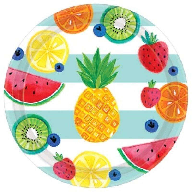 Hello Summer Round Plates 26cm 8 Pack