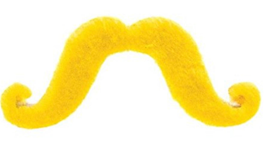 YELLOW STICK ON MOUSTACHE