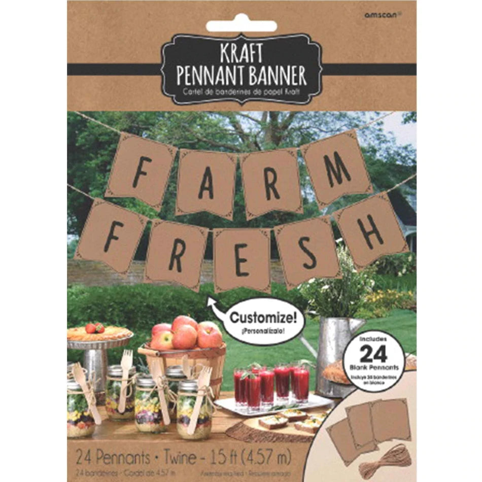 Pennant Banner Kraft Paper 4.57m