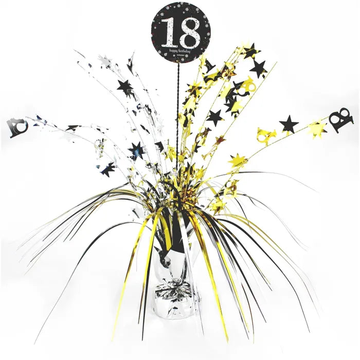 18TH BIRTHDAY FOIL SPRAY CENTREPIECE