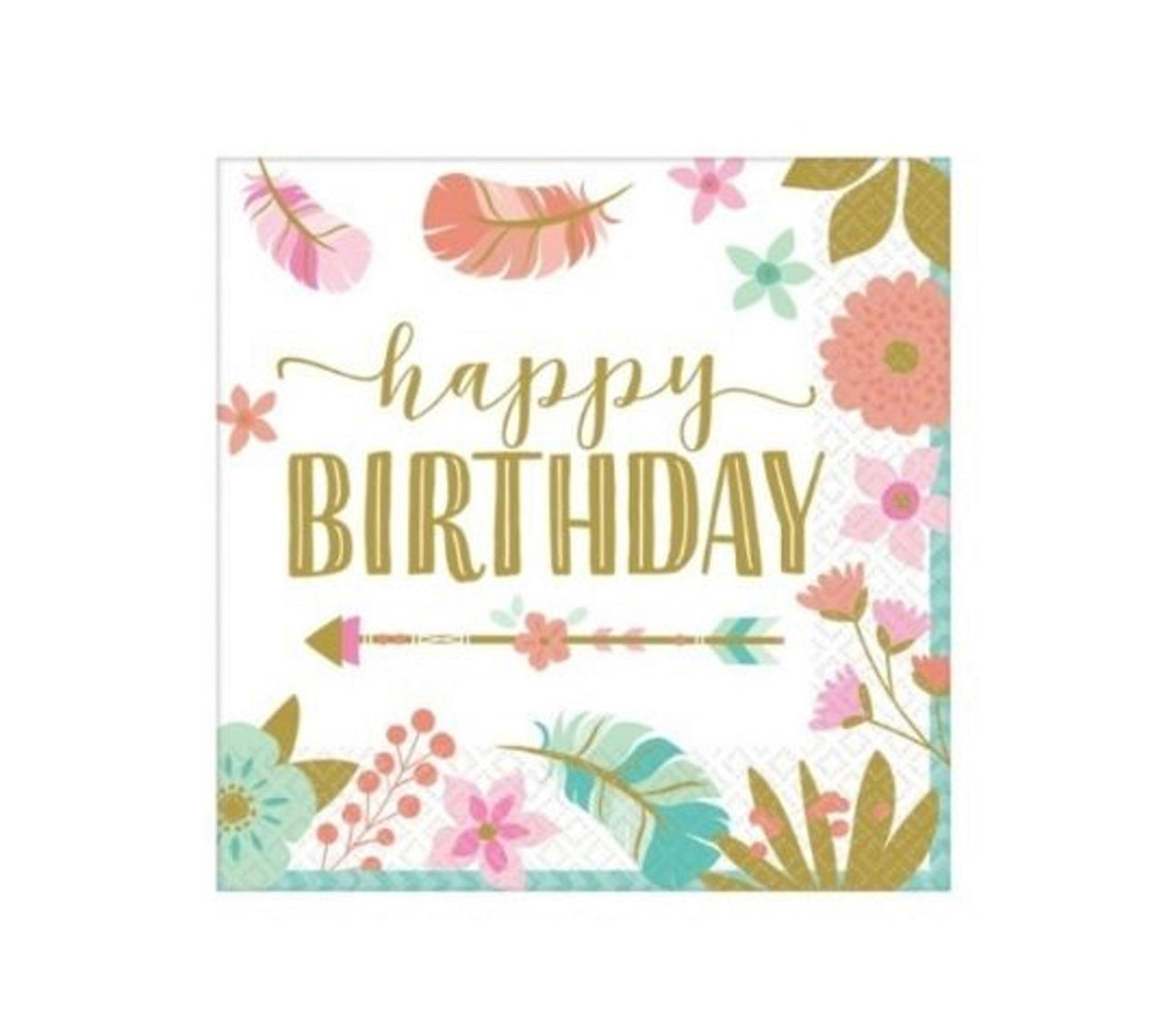 BOHO BIRTHDAY GIRL LARGE NAPKINSPK16