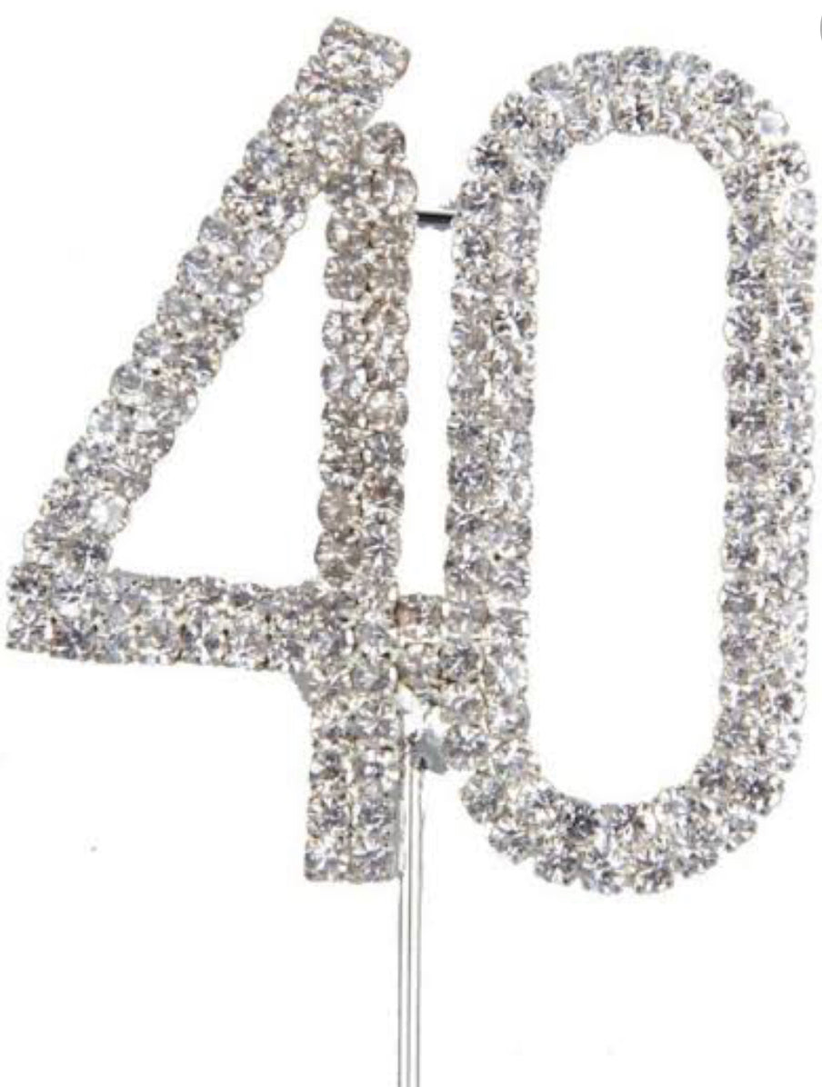 40 DIAMANTÉ CAKE TOPPER