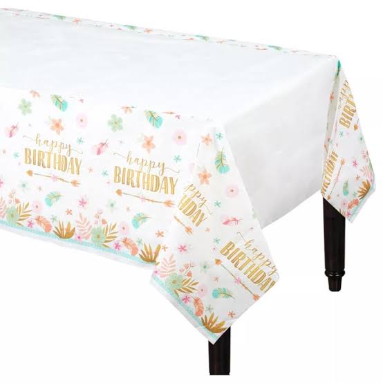 BOHO BIRTHDAY GIRL TABLE COVER