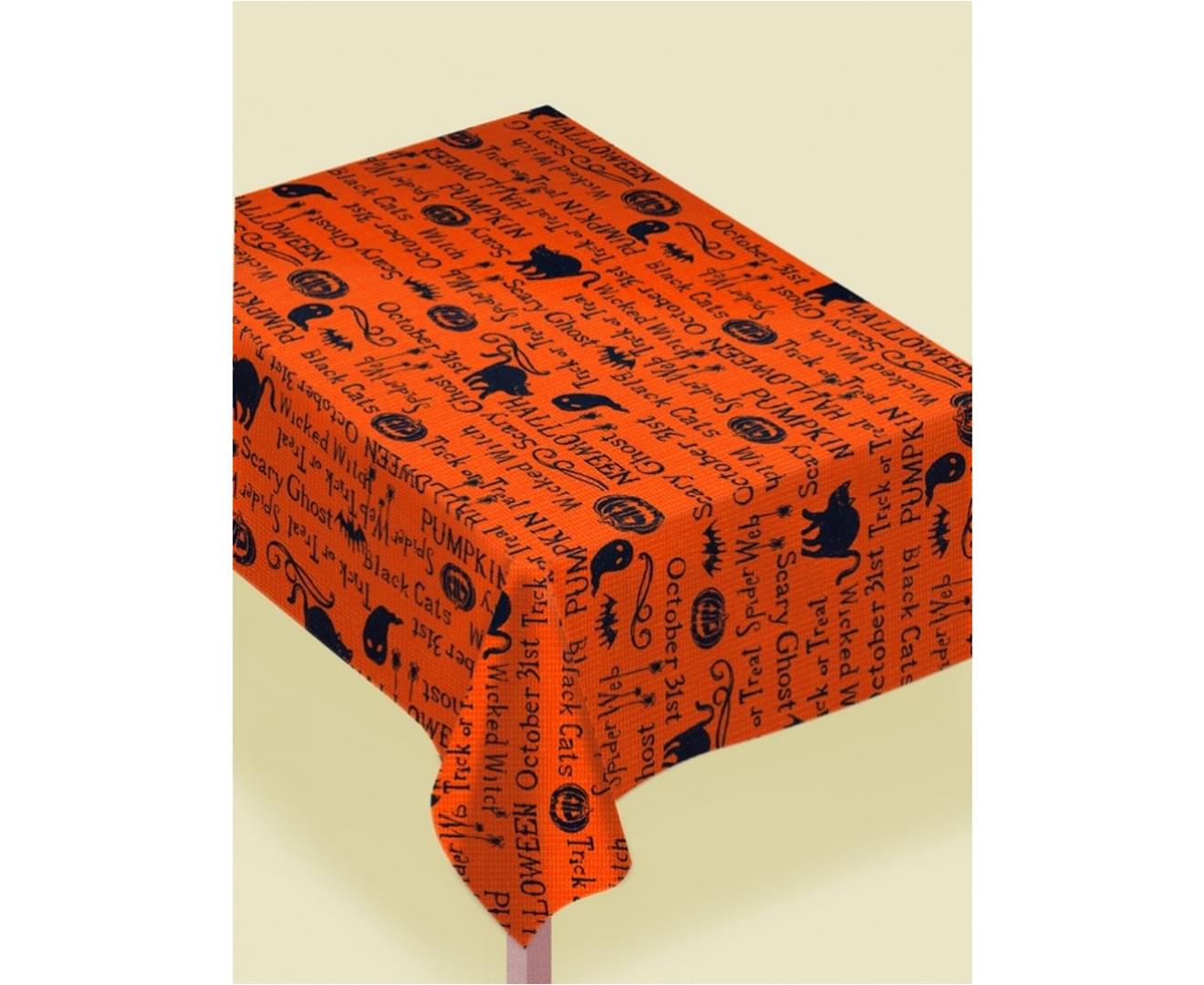 Wicked Words Metallic Fabric Tablecover