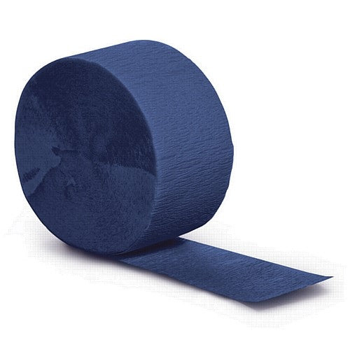 Navy Blue Crepe Streamers