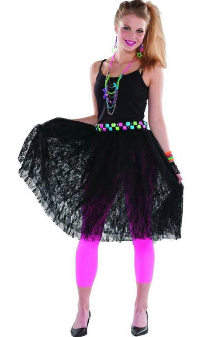 TOTALLY 80’s ADULT LACE SKIRT