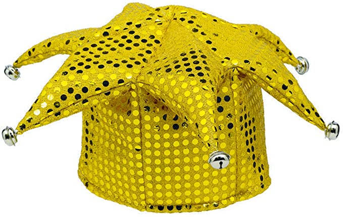 MYSTICAL MASQUERADE PARTY SEQUINS JESTER HAT