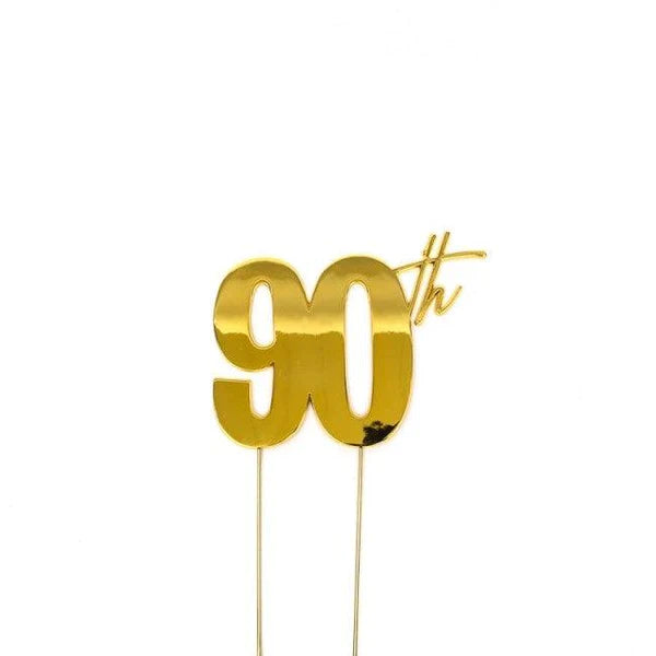 90TH GOLD CAKE TOPPER