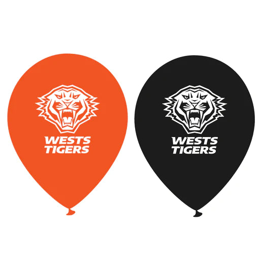 West Tigers NRL Printed Balloons (10 Pack)