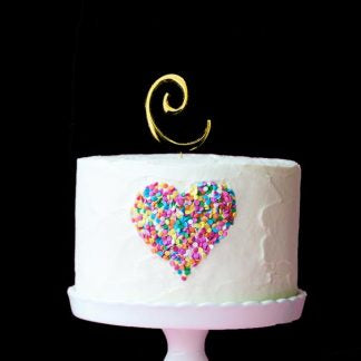 GOLD LETTER C CAKE TOPPER