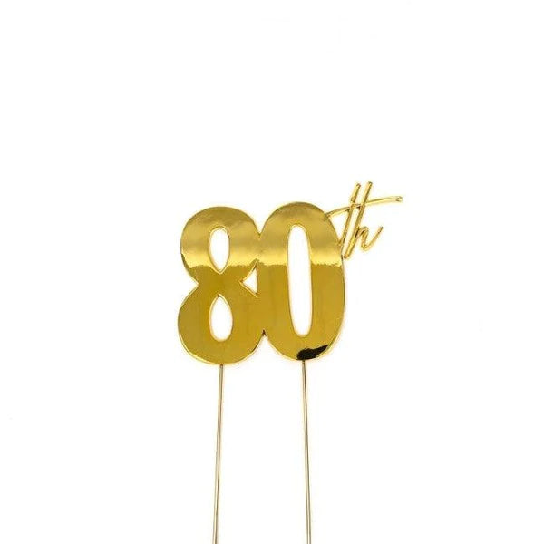 80TH GOLD CAKE TOPPER