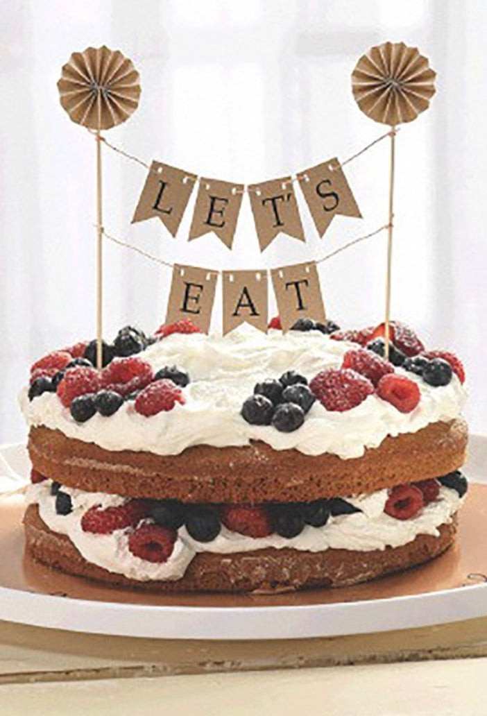 Kraft Table Banner Paper & Wooden Picks